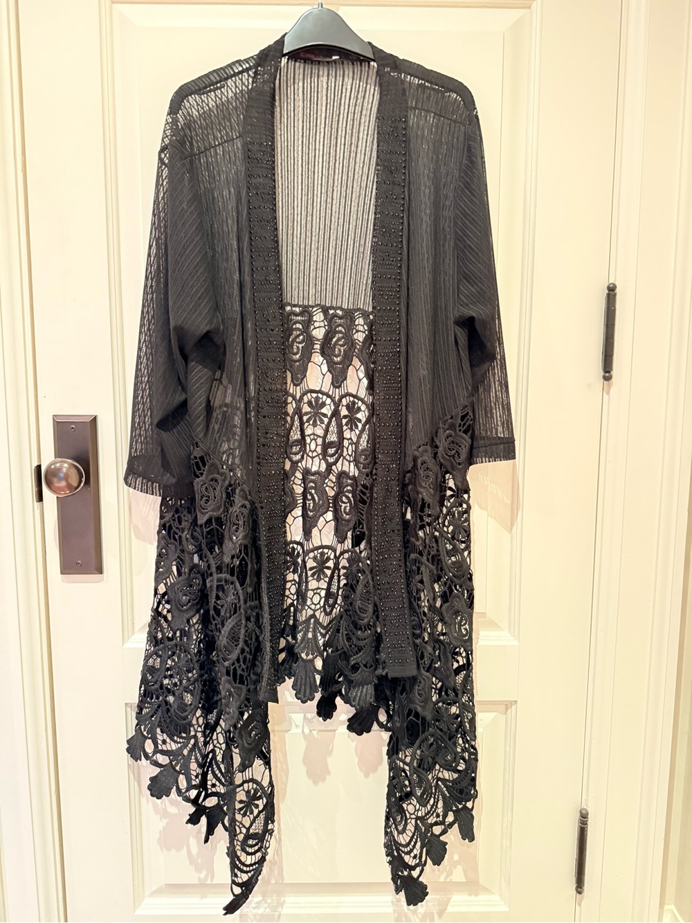 Evidence Black Lace Duster US XL